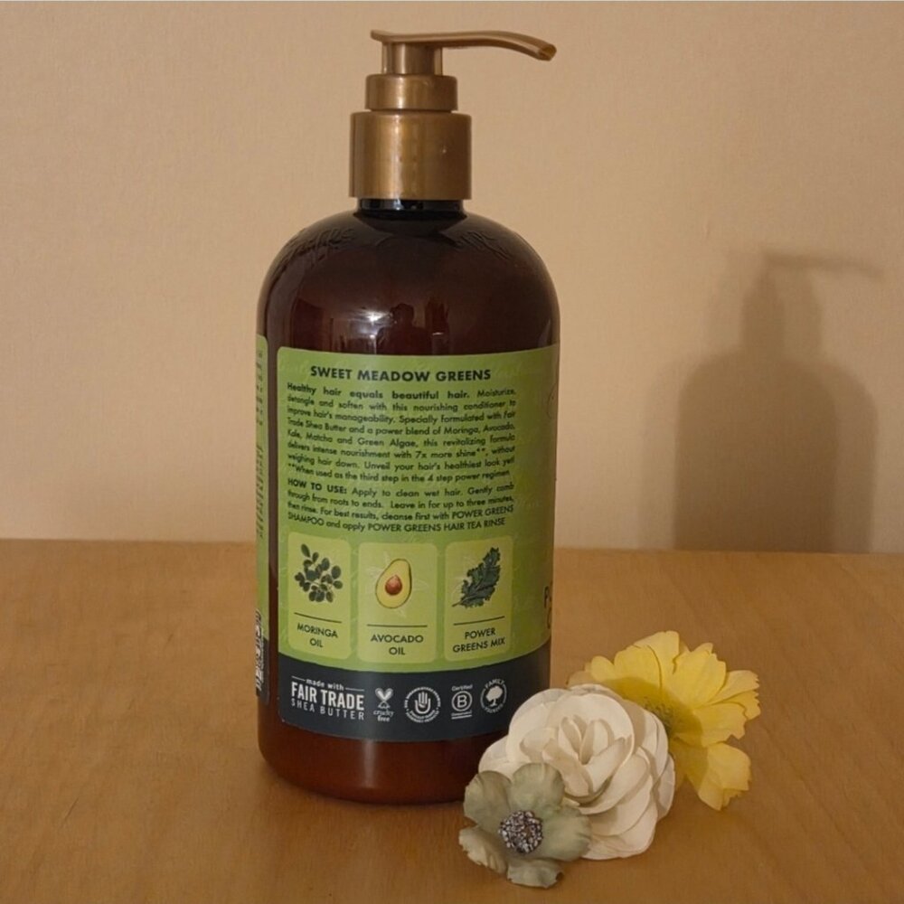 NWT Shea Moisture Power Greens Conditioner with Pump - Picture 2 of 6